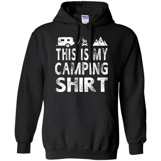 Funny Camper Gift T-shirt This Is My Camping Shirt Black