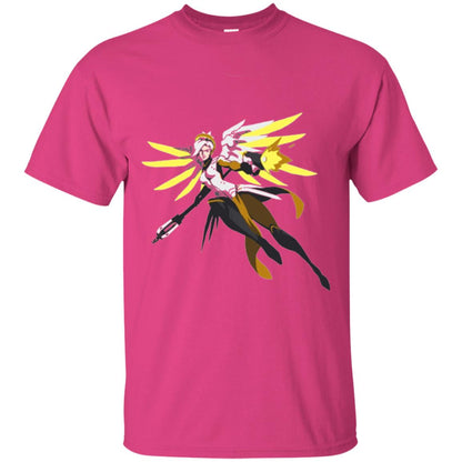 Overwatch Mercy Battle Ready Spray T-shirt Heliconia