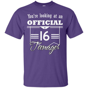 You're Looking At An Official 16 Teenager 16th Birthday ShirtG200 Gildan Ultra Cotton T-Shirt