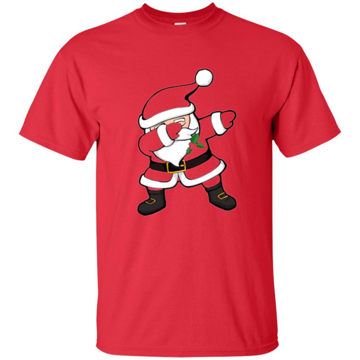 Merry Christmas T-shirt Dabbing Santa Claus Red
