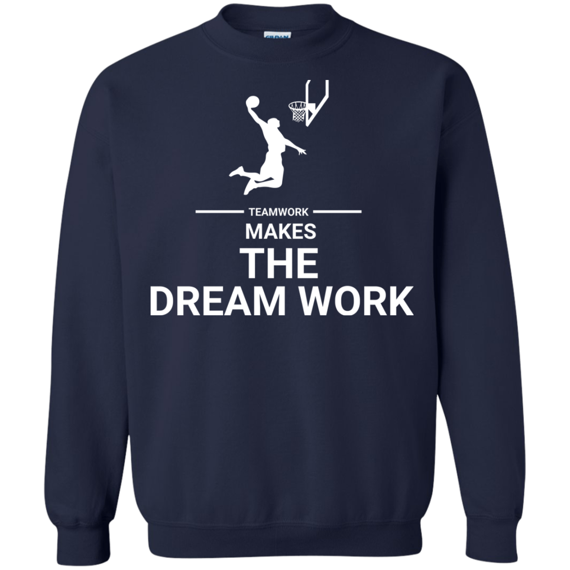 Basketball T-shirt Teamwork Makes The Dream Work Navy