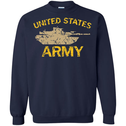 United States Army M1a2 Abrams Tusk Tank Grunge T-shirt Navy