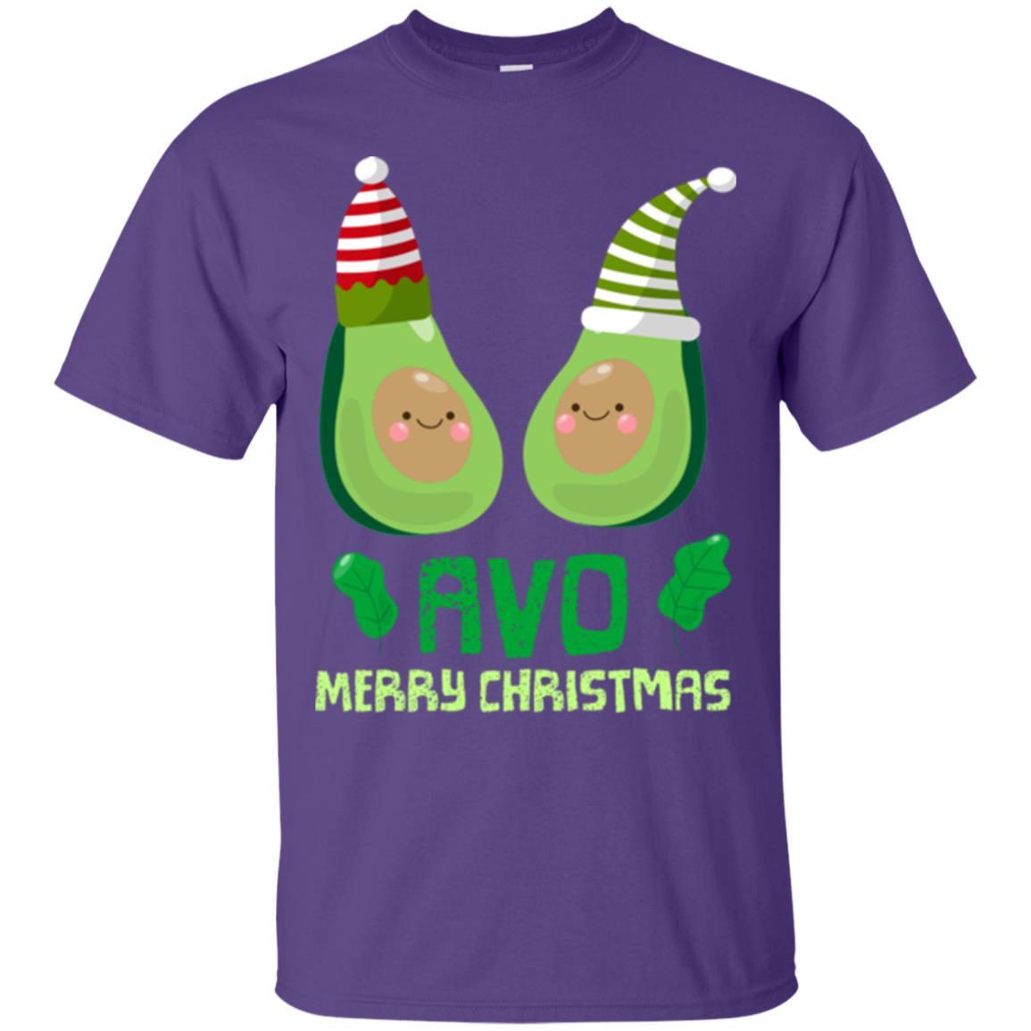 Avocado Merry Christmas T-shirt Purple