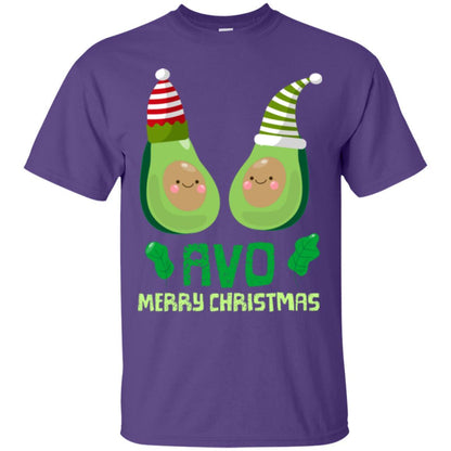 Avocado Merry Christmas T-shirt Purple