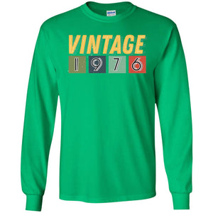 Vintage 1976 42th Birthday Gift Shirt For Mens Or WomensG240 Gildan LS Ultra Cotton T-Shirt