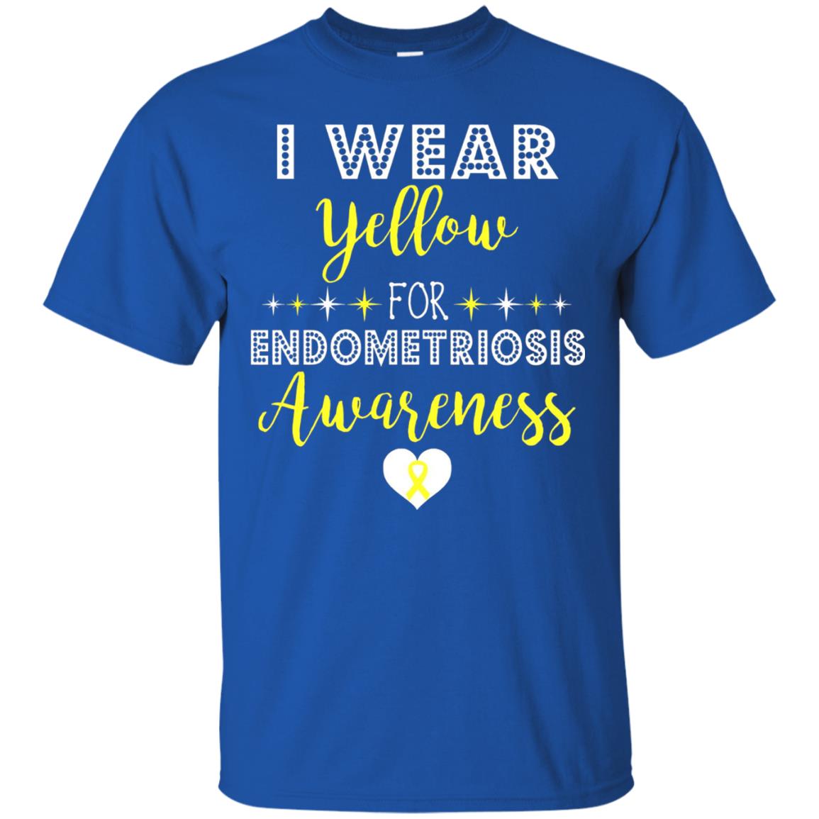 I Wear Yellow For Endometriosis Awareness Support Gift Shirt Royal