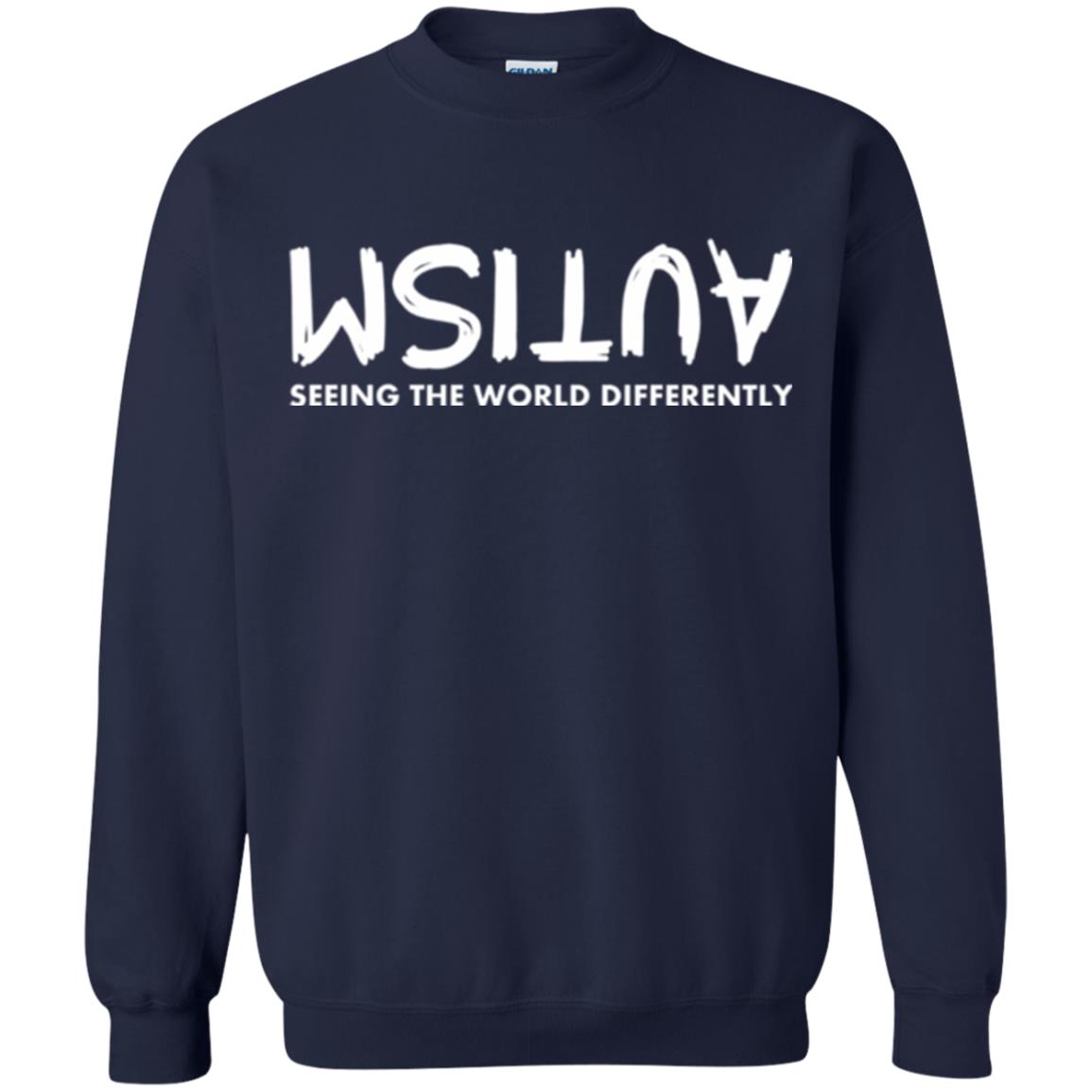 Pround Autism Shirt Seeing The World Differently Navy