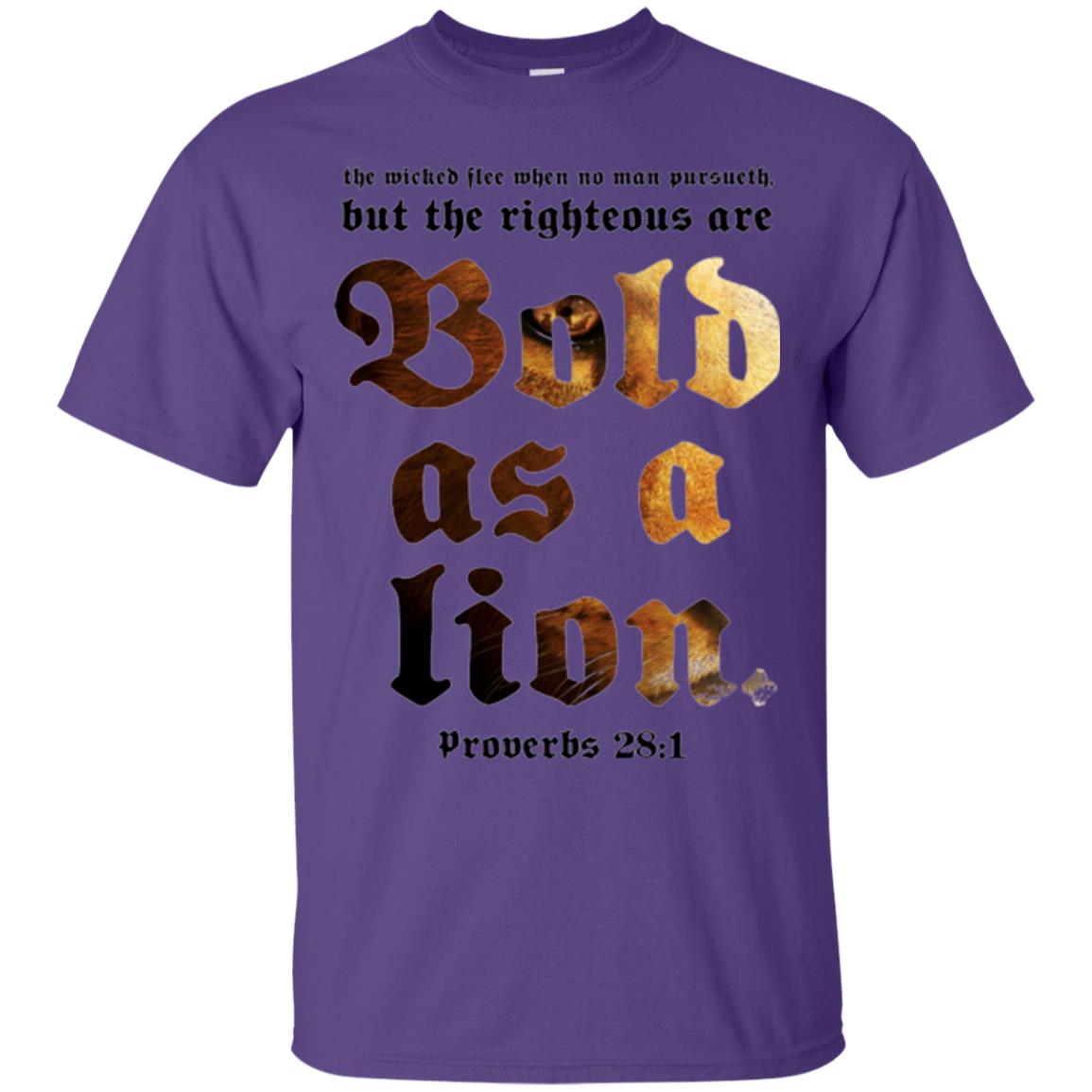 Christian T-shirt Bold As A Lion Purple