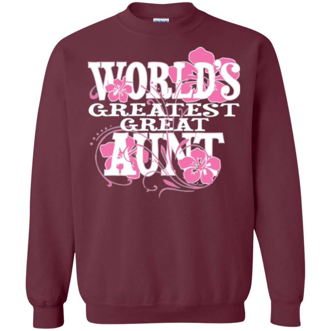 Aunt T-shirt World_s Greatest Great Aunt Maroon