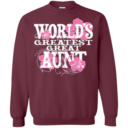 Aunt T-shirt World_s Greatest Great Aunt Maroon