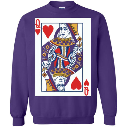 Valentines Day T-shirt Queen Of Hearts Cards Couple Purple