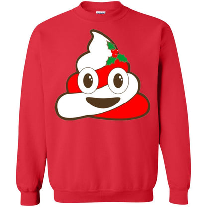 Funny Christmas T-shirt Poop Emojis Christmas Red