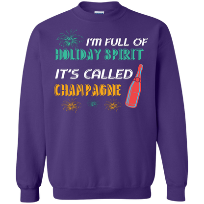 Champagne T-shirt I'm Full Of Holiday Spirit It's Called Champagne Purple