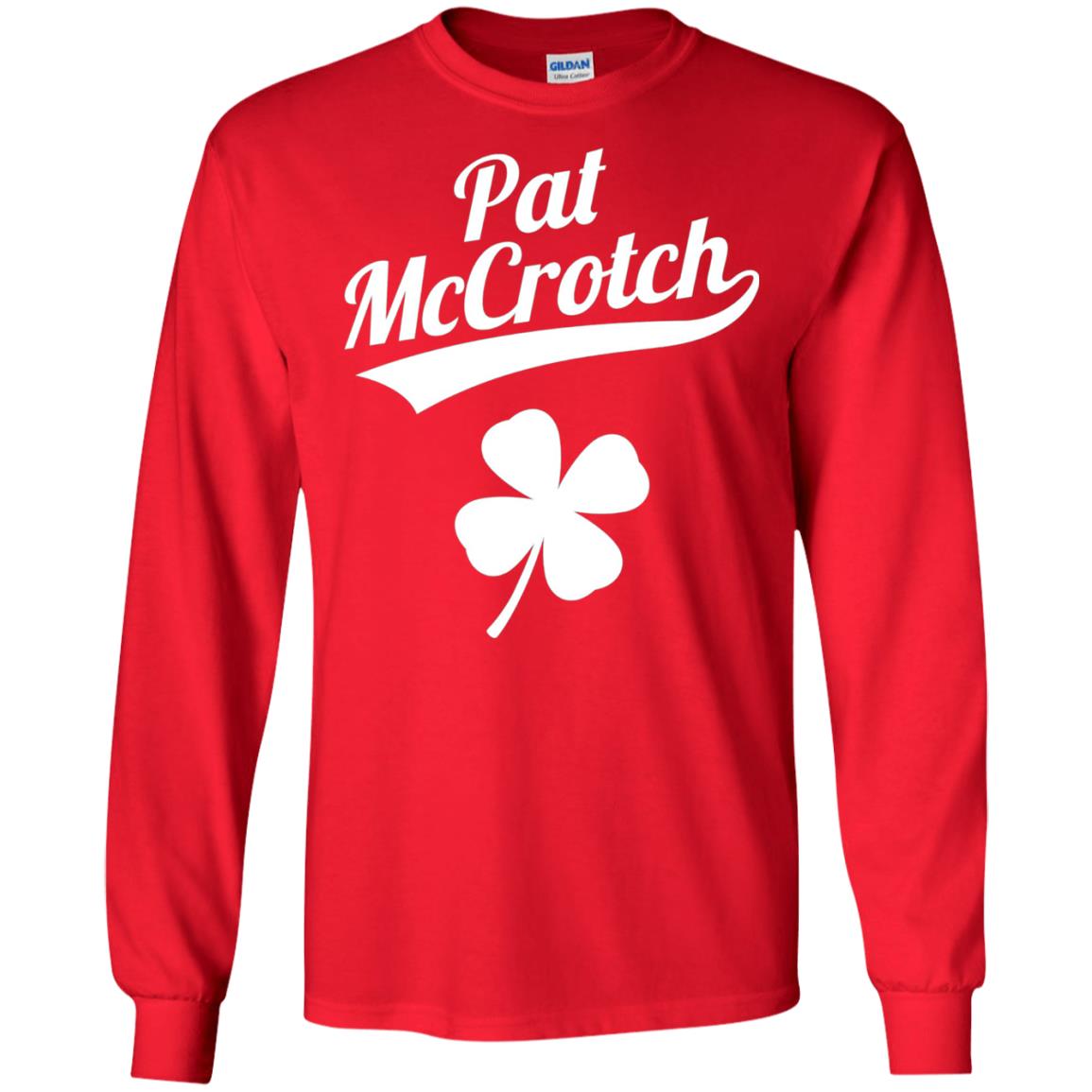 Funny Pat Mccrotch St. Patricks Shamrock T-shirt Red