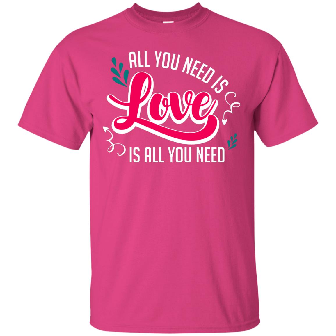 All You Need Is Love T-shirt Heliconia