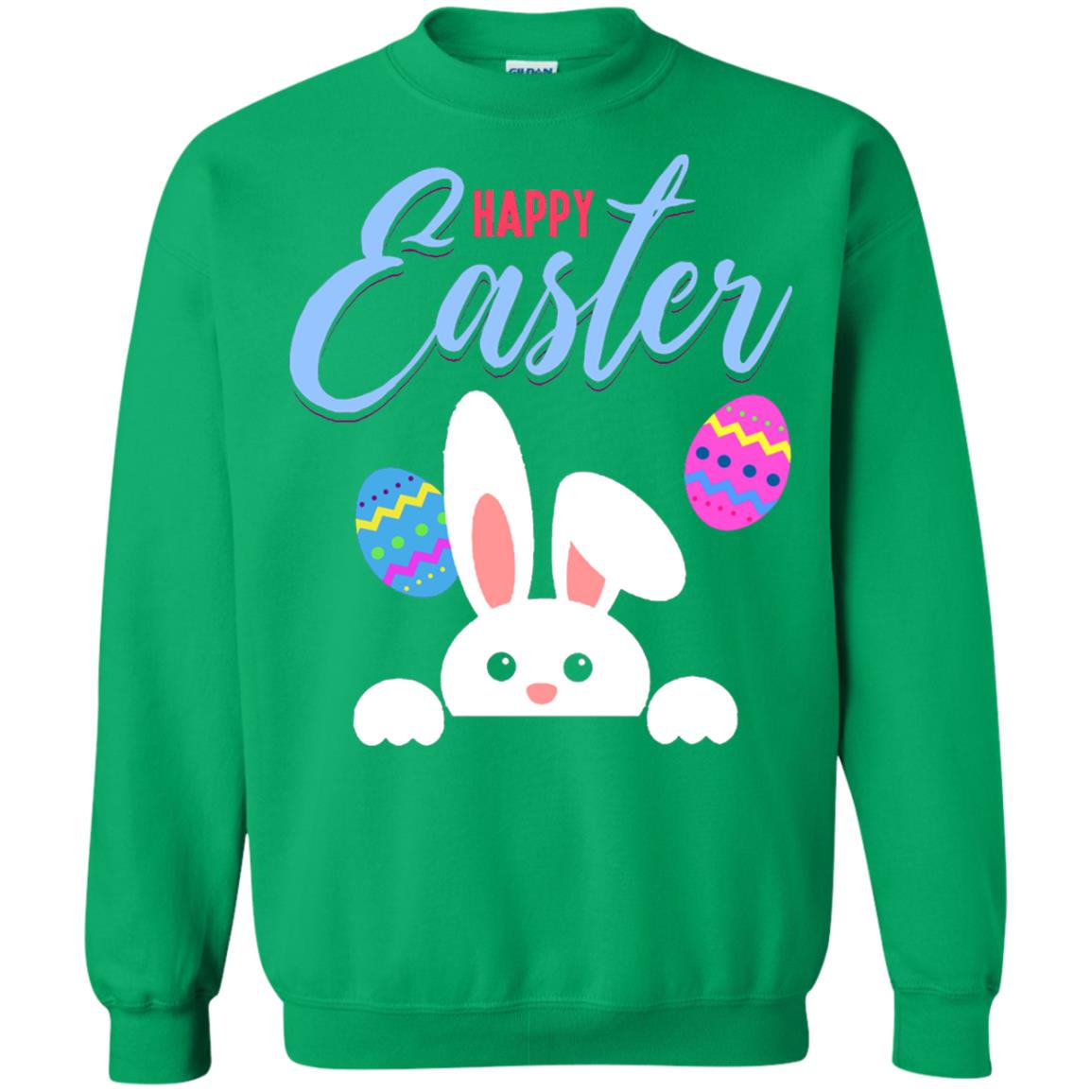 Emoji Bunny Egg Happy Easter Shirt Irish Green