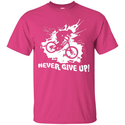 Biker T-shirt Never Give Up Heliconia