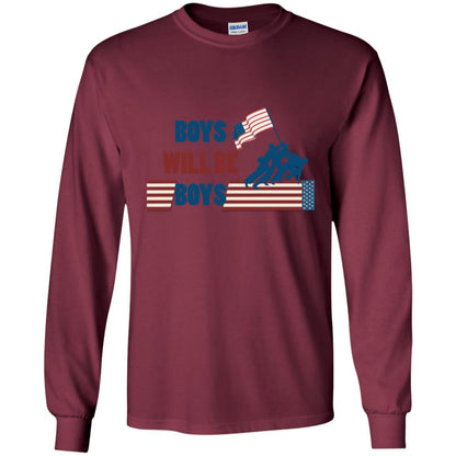 Boys Will Be Boys Military Shirt Maroon