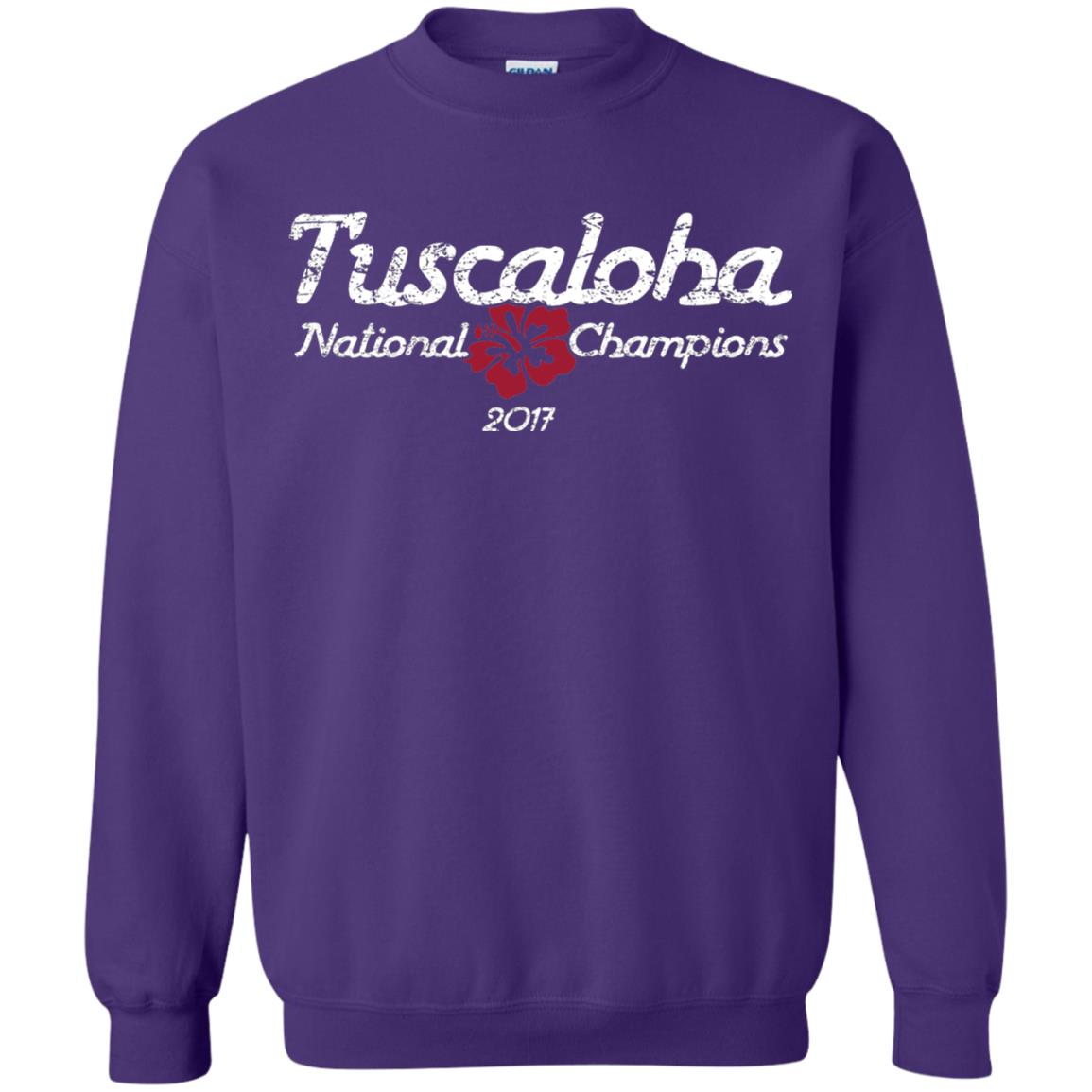Football T-shirt Alabama Tuscaloha National Champions 2017 Purple