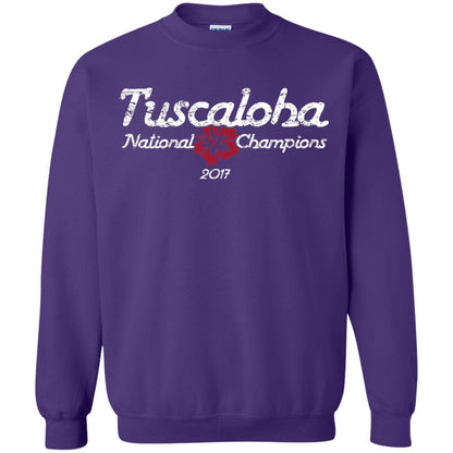 Football T-shirt Alabama Tuscaloha National Champions 2017 Purple