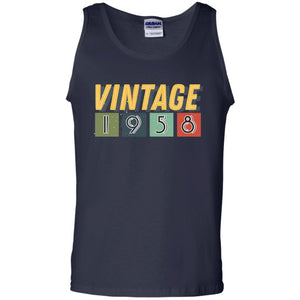 Vintage 1958 60th Birthday Gift Shirt For Mens Or WomensG220 Gildan 100% Cotton Tank Top
