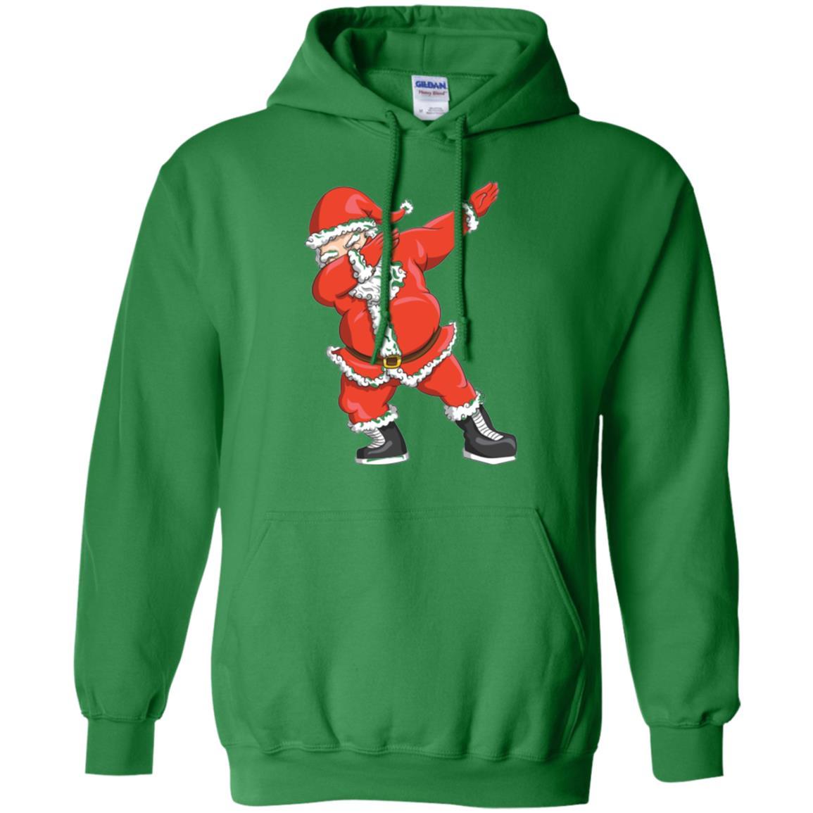 Funny Christmas T-shirt Dabbing Santa Claus Irish Green