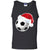 Soccer With Santa Claus Hat X-mas Shirt For Soccer LoversG220 Gildan 100% Cotton Tank Top