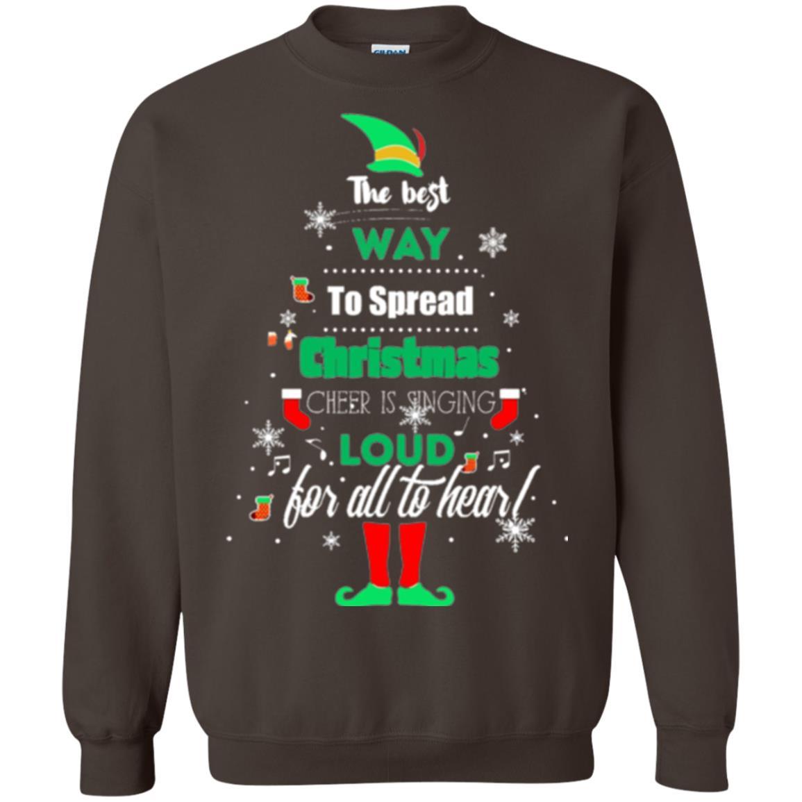Elf Christmas T-shirt The Best Way To Spread Christmas Cheer Dark Chocolate