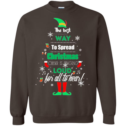 Elf Christmas T-shirt The Best Way To Spread Christmas Cheer Dark Chocolate