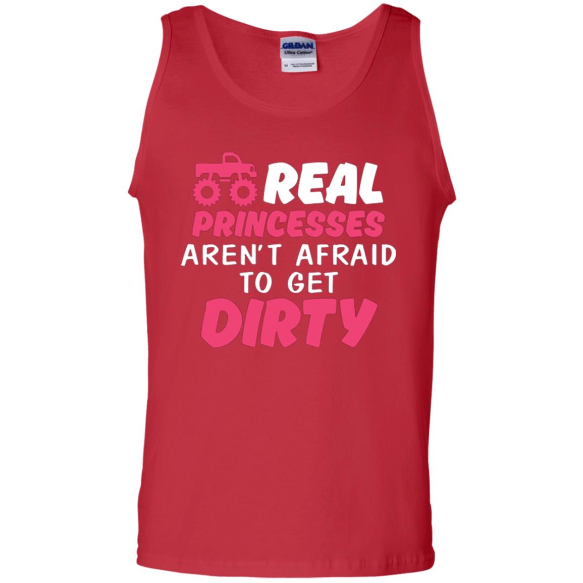 Monster Truck Girl T-shirt Real Princesses Aren’t Afraid To Get Dirty Red