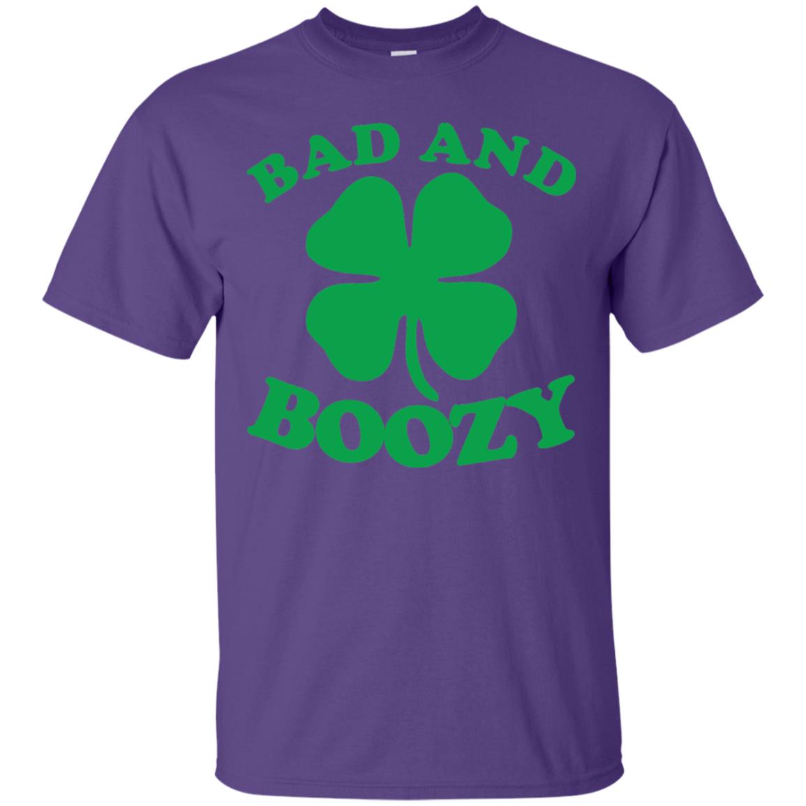 Bad And Boozy Saint Patricks Day T-shirt Purple