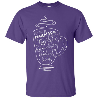 Christmas T-shirt It's A Hallmark Hot Chocolate Kind Of Day Purple