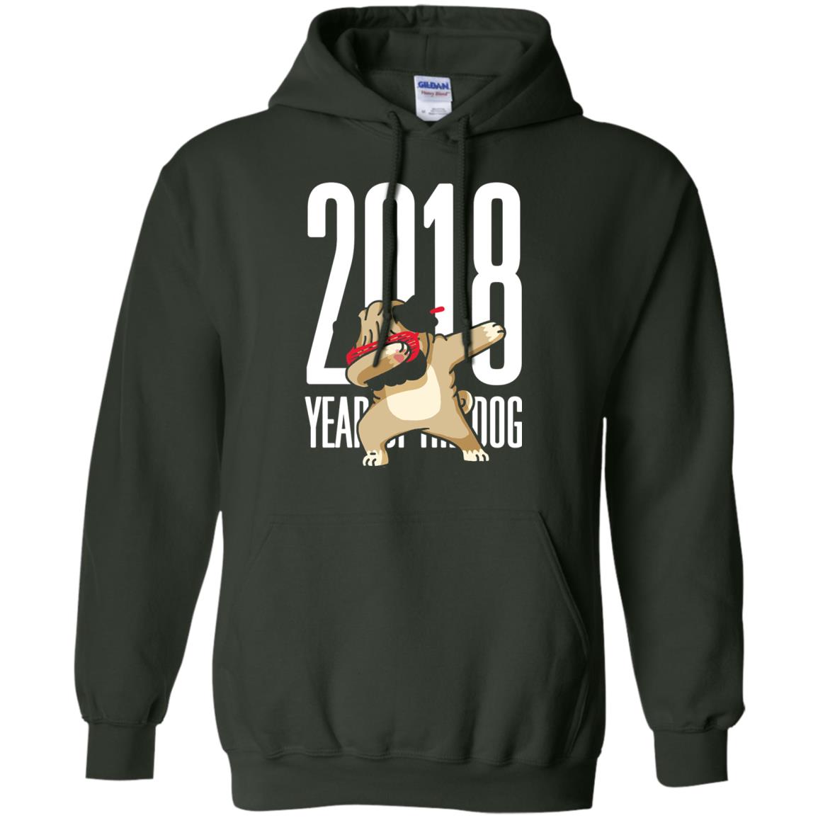 Dog Lover T-shirt 2018 Year Of The Dog Forest Green