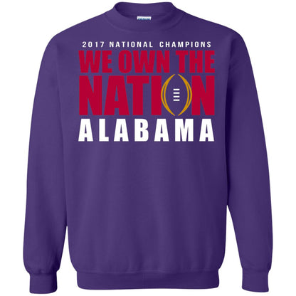 Football T-shirt 2017 National Champions We Own The Nation Alabama Purple