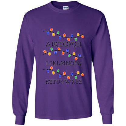 Alphabet Christmas Fairy Lights Purple
