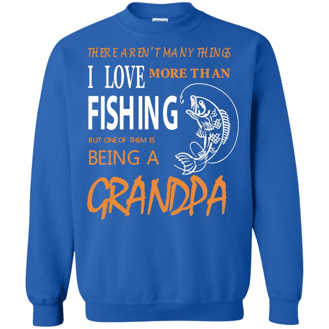 Fishing Buddy Fishing Grandpa T-shirt Love More Than Fishing Royal