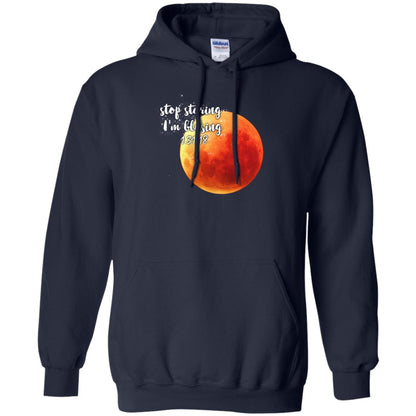 Blood Moon T-shirt Stop Staring I_m Blusing 1.31.18 Navy