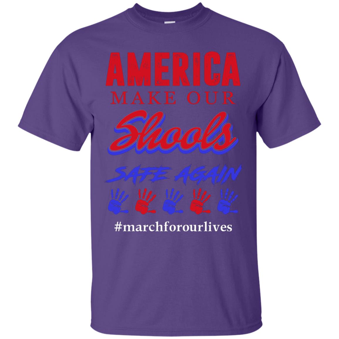 America Make Our Schools Safe Again Purple