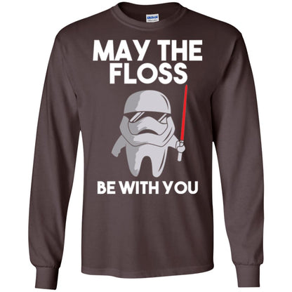 Dentist T-shirt May The Floss Be With You T-shirt Dark Chocolate