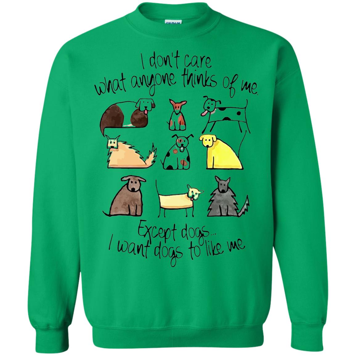 Dog Lover T-shirt I Don_t Care What Anyone Thiks Of Me Irish Green