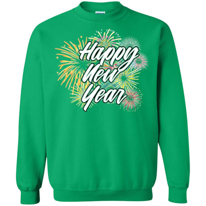 Happy New Year T-shirt Fireworks Irish Green