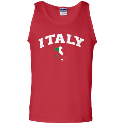 Italy T-shirt Flag Map Red