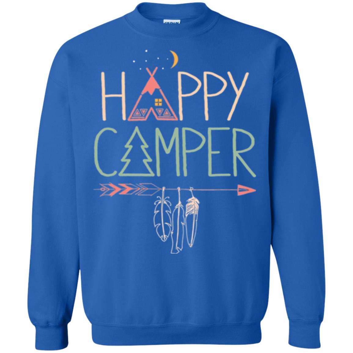 Camper T-shirt Happy Camping Royal