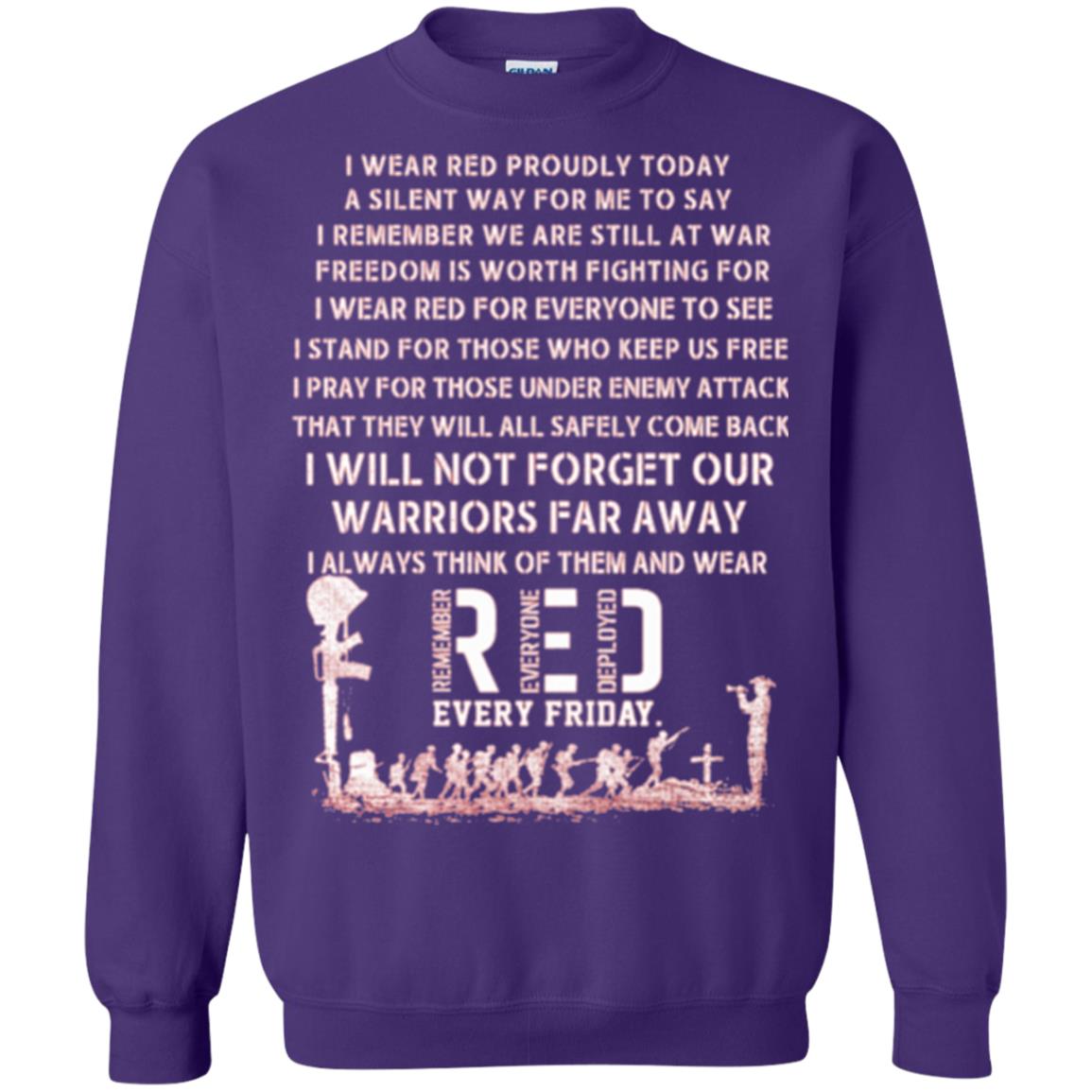 Red Friday Military T-shirt Wear Red Friday Purple