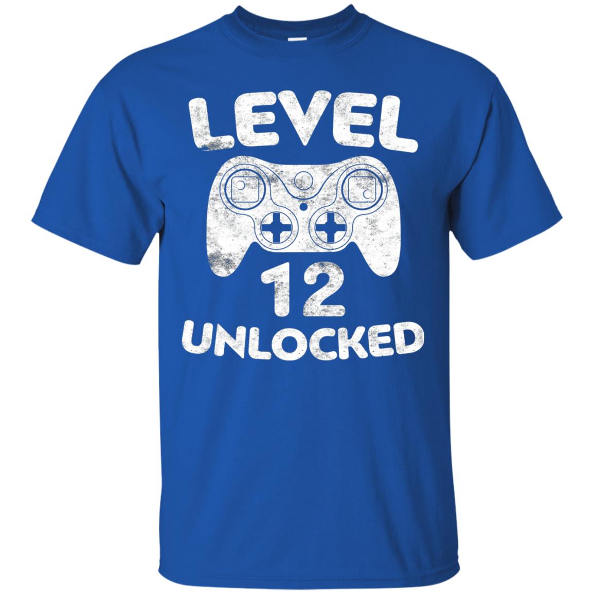 Level 12 Unlocked 12th Video Gamer Birthday Shirt Royal