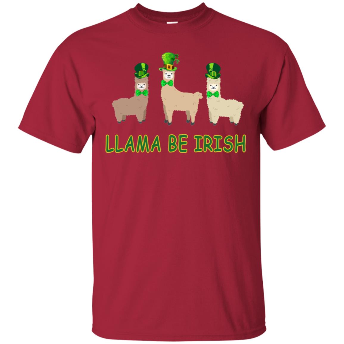 Llama Be Irish Ireland Gift Shirt Cardinal