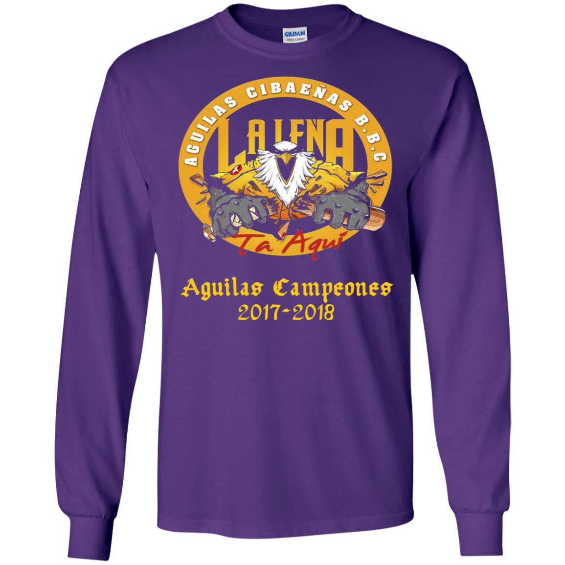 Baseball Lover T-shirt Aguilas Cibaenas Campeones 2017-2018 Purple