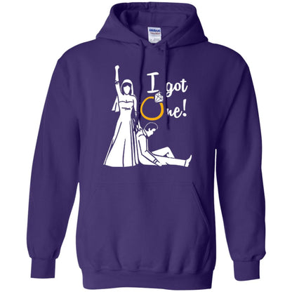 Just Married T-shirt I Got One - Funny Gift For Bride Purple