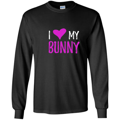 Bunny Rabbit Mom Shirt I Love My Bunny Black
