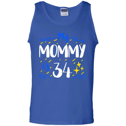 My Mommy Is 34 34th Birthday Mommy Shirt For Sons Or Daughters Royal